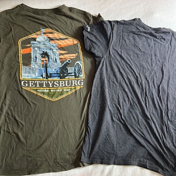 Columbia Outdoors Shirts - Gettysburg, Logo/ Olive Green & Gray - M - Picture 3 of 9